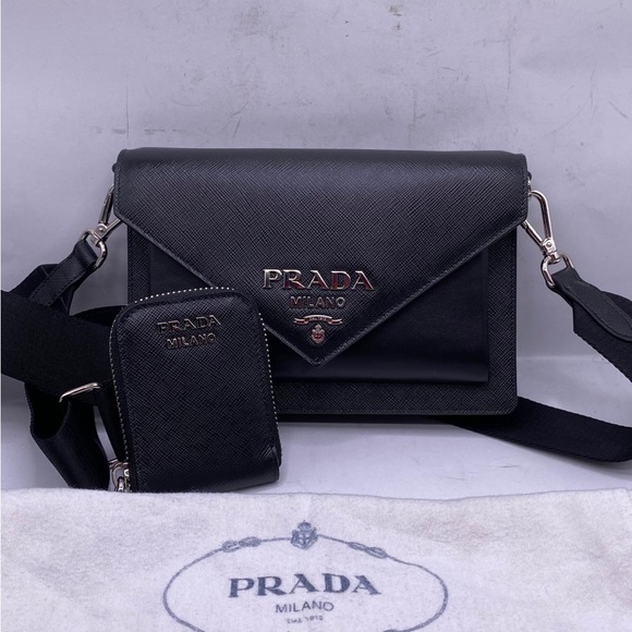 Prada Black horizontal wallet with logo - Picture 5 of 9